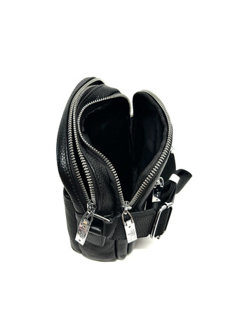 Чоловіча сумка з натуральної шкіри 66365-4 чорна 21 x 16 x 9 No Brand (372744481)