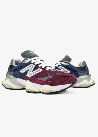 Кроссовки женские и мужские New Balance 9060 burgundy | Нью Беланс 9060 бордовые No Brand бордовые всесезоны (313653563)