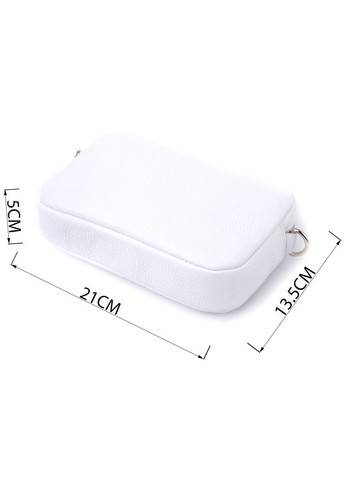 Універсальна класична сумка крос-боді з натуральної шкіри 22840 Біла Shvigel (305768389)