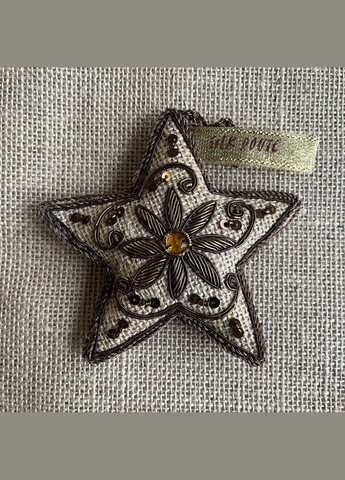 Набір Ялинкових іграшок Зірка, Ялинка, Серце джутових ручної роботи a-3412 Silk Route (313863038)