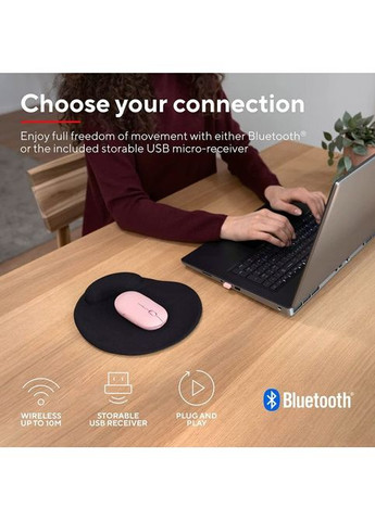 Миша Trust Puck Wireless/Bluetooth Silent Pink (268141439)