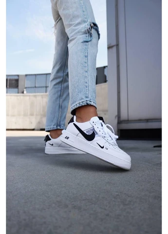 Белые летние кроссовки nike air force 107lv8 ultra white black 1 найк аир форс No Brand
