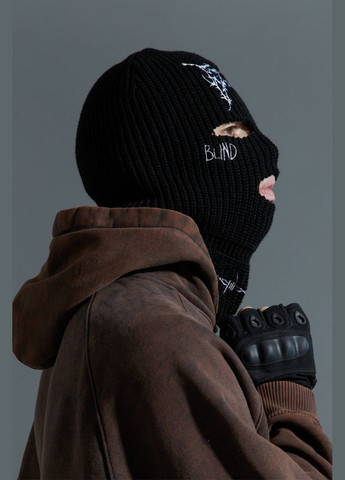 ТУР мужская балаклава черного цвета "варкор" однотонный черный производство - Украина