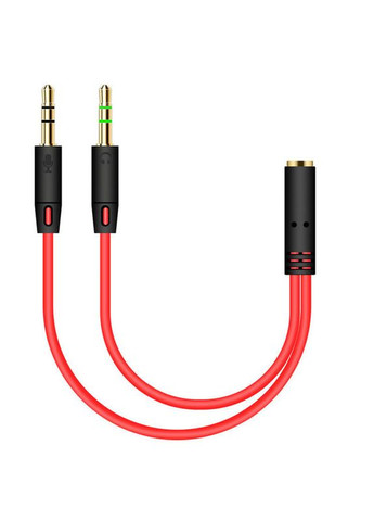 Переходник-плиттер разветвитель адаптер для наушников с микрофоном гарнитуры Mic Audio 3.5мм JBL (346059288)