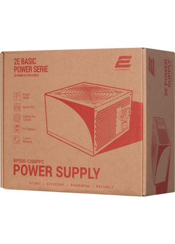 Блок питания Basic Power 500W (-BP500-120APFC) 2E (364874999)