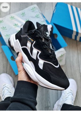 Черные демисезонные кроссовки мужские adidas ozweego cordura black / white адидас озвиго No Brand