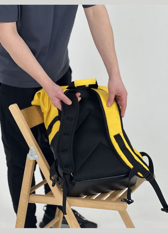 Рюкзак роллтоп для ноутбука Rolltop для путешествий желтого цвета из экокожи ToBeYou rolltopnew (280930886)