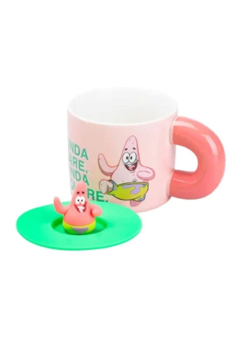 Чашка керамічна з кришкою "Патрік Стар" 400 мл Patrick Star HP7216P TS Kitchen (349841667)
