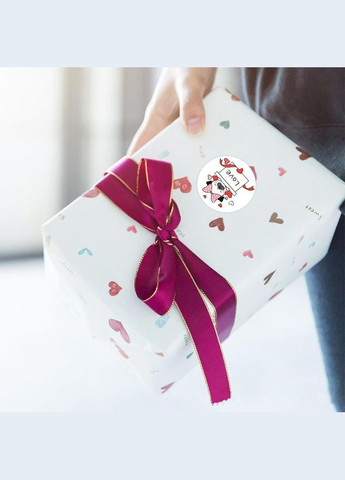 Наклейки стікери для пакування з котиком та песиком 2,5 см в рулоні 500 шт (NR0175_3) No Brand (317285969)