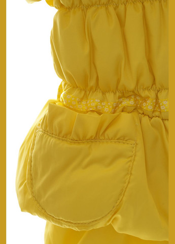 Жовтий демісезонний комбінезон на флісі для дівчинки нуль гумка жовта см (28061) BABYKROHA