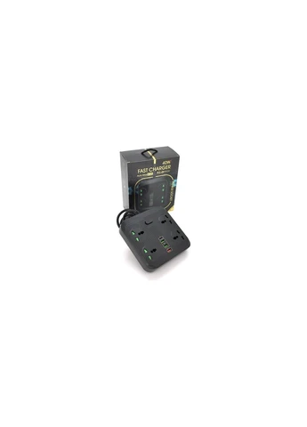 Мережевий фільтр живлення (OS-Т18-Black) Voltronic TВ-Т18, 4роз, 2*USB+PD Black (268147533)
