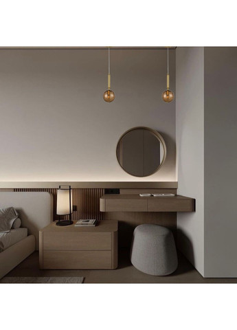 Скляний підвіс 15см з кавовим плафоном (800-P3003-1) No Brand (370072153)