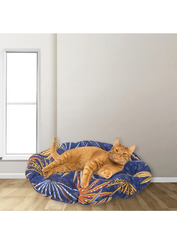 Овальна подушка підстилка лежак лежанка спальне місце матрац для тварин котів собак 75x65x7 см (477795-Prob) Unbranded (299977562)