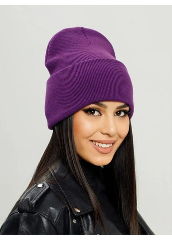 Молодежная двухслойная шапка бини лонг No Brand Шапка біні лонг лопата (362411532)