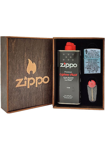 Комплект Зажигалка 207 CLASSIC street chrome 207 M + Подарочная упаковка + Бензин + Кремни Zippo (322872971)