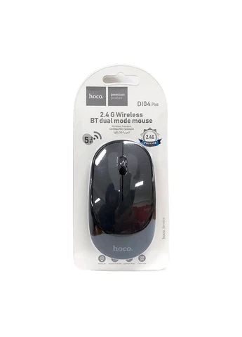 Мышь DI04 plus 2-in-1 2 стандартная BT wireless mouse черная беспроводная Hoco (279553596)