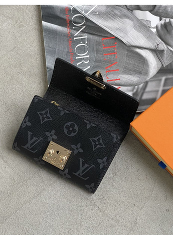 Женский кошелекчерный с коробкой мини No Brand (369935263)