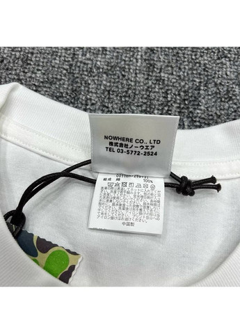 Белая футболка черная с передним серым принтом "балаклавой", в стиле bape a bathing ape grand turismo No Brand