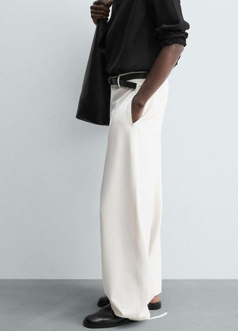 Белые повседневный демисезонные брюки Zara