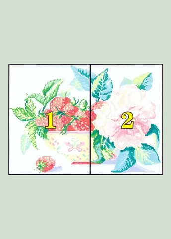 Набор для вышивания по нанесённой на канву схеме "Strawberry pot" AIDA 14CT printed, 42*32 см Joy Sunday (313613029)
