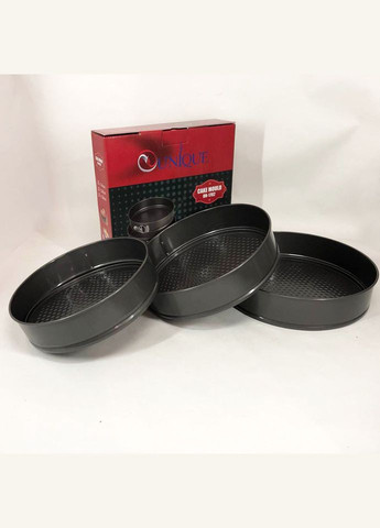 Набор форм для выпекания разъемные 3 шт UN-1702, металическая форма для выпечки набор Unique (364664064)