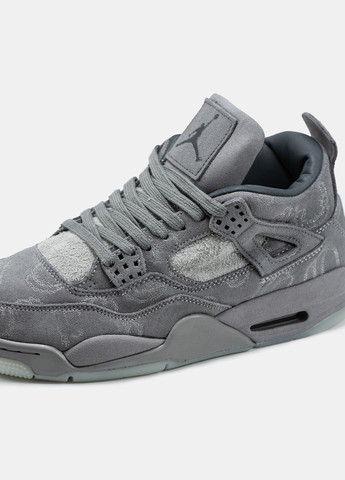 Кроссовки женские и мужские Nike Jordan 4 Retro Kaws Grey | Найк Джордан 4 Ретро серые No Brand серые демисезоны (332213975)