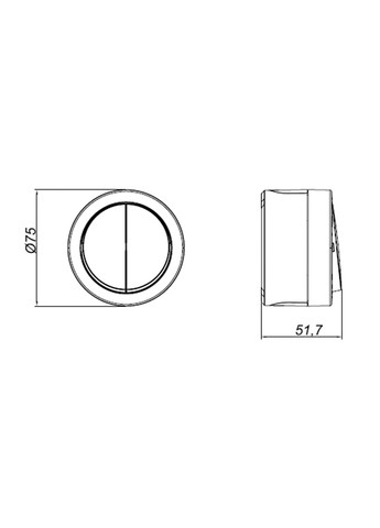 Вимикач 2-клавішний накладний xOne Horoz Electric (346089777)