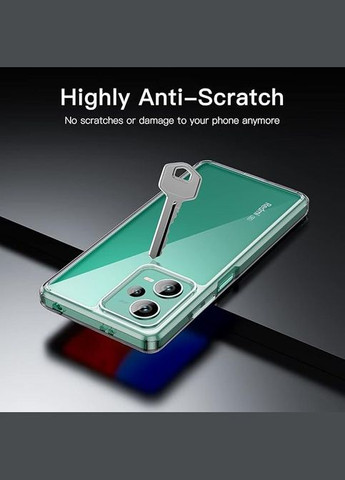 Прозорий чохол для Xiaomi Redmi Note 12 5G – проти пожовтіння, ударостійкий, захисний JeTech (323208930)