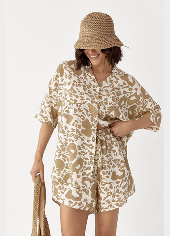 Летний костюм с рубашкой и шортами Lurex (330357691)