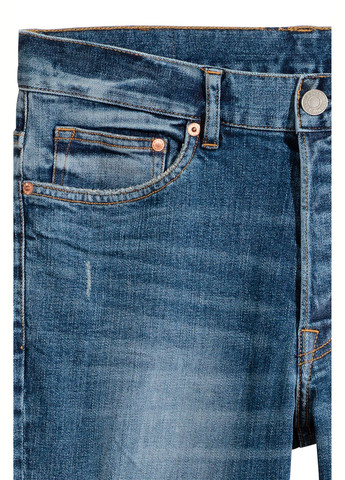 Темно-синие джинсы демисезон,темно-синий с потертостями, H&M