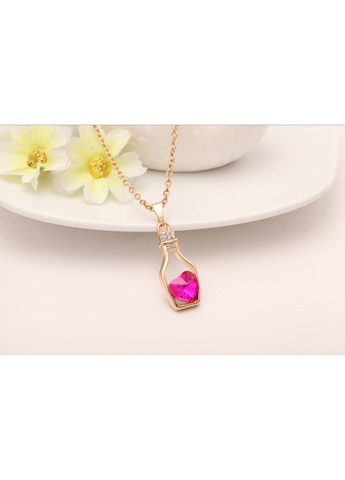 Підвіска, кулон Пляшечка з рожевим сердечком, для закоханих Bottle Love China (366874748)