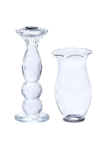 Подсвечник стеклянный LG-30082 CL высота 32 см Light House (379914890)