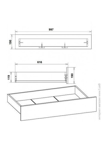 Білизняний ящик з дерева Чіпате савоярді (БЯЩ-000515) No Brand (328076380)