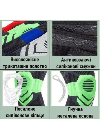 Бандаж на коленный сустав AB066U_2. XXL/44-46см. Полужесткий. Ребра жесткости. Кольцо-Фиксатор. Черно-Красный. Bd AB066_u_2 (307288082)