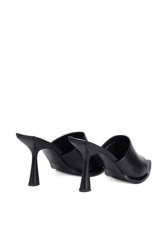 Черные женские сабо g505-33 черная кожа MIRATON