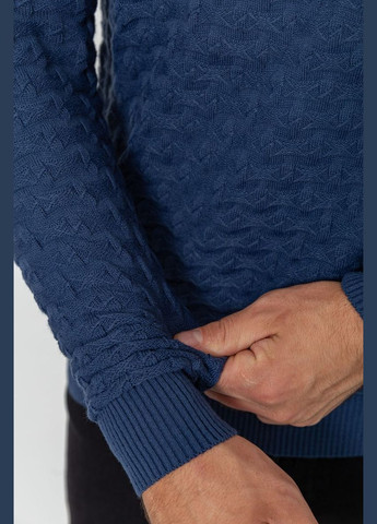 Синій зимовий светр чоловічий, колір джинс, Ager