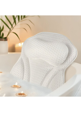 Ортопедическая подушка подголовник для ванной на присосках с противоскользящей поверхностью 35х30х10 см (480669-Prob) Unbranded (340154252)