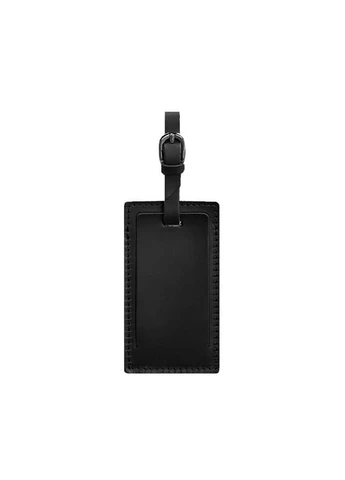 Бірка багажна з натуральної шкіри з вкладишем чорна(BB_30002470) No Brand (385417309)