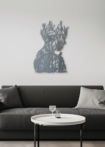 Современная картина на стену, декор в комнату "Кружева девушка с птицами", стиль лофт 60х40 см Woodyard (292112375)