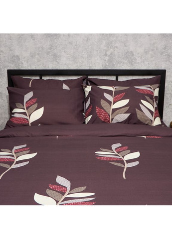 Комплект постельного белья Micro-satin Premium Полуторный Евро 160х220 наволочки 2х50х70 Moon&Star Chocolate Leaves (400235455)
