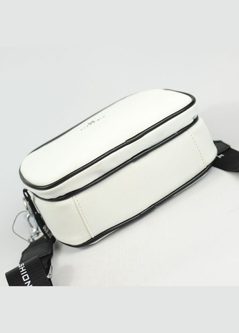 Белая текстильная женская маленькая сумка кросс-боди через плечо No Brand (293942356)