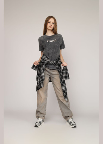 Футболка з коротким рукавом жіноча колір сірий CB-00271963 Busem - (323142640)