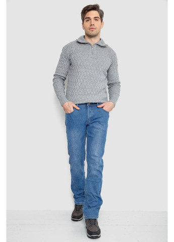 Синие джинсы мужские на флисе, цвет джинс, 254r2407 Ager