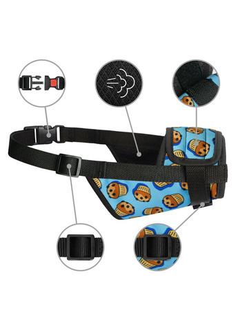 Намордник для собак нейлоновий регульований Кекси Barksi (370549496)