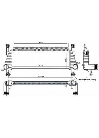 Радиатор наддува MAZDA BT 50 II (11-) 2.2 TDCI|FORD RANGER (TKE) (11-) 2.2 TDCI 96222 Nissens (366168394)
