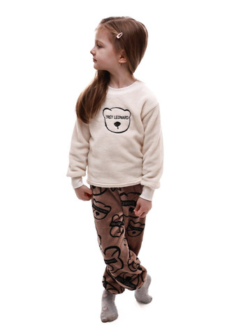 Бежева піжама для дівчинки No Brand