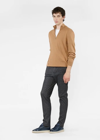 Бежевий зимовий светр чоловічий бежевий Arber Zipper-Neck N-AVT-74