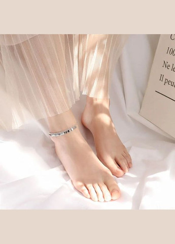 Браслет на ногу жіночий покритий сріблом DeKolie (294837951)