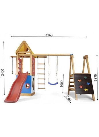 Детский уличный игровой комплекс Babyland-24 376х180х240см SportBaby (390501237)