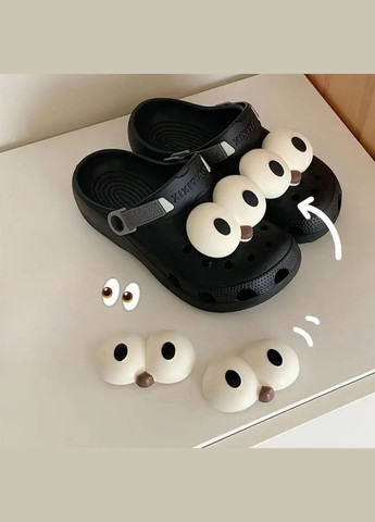 Джибітси очі милі смішні прикраси для взуття з великими очима аксесуари крокс прикраса 2 шт Shantou (331902346)